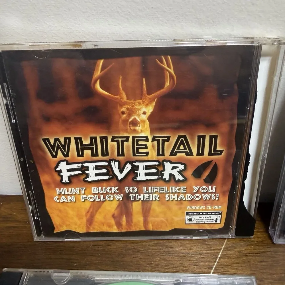 Lot 4 Vintage PC Hunting Fishing Games Upland Hunter Big Game Trophy Bass Deer